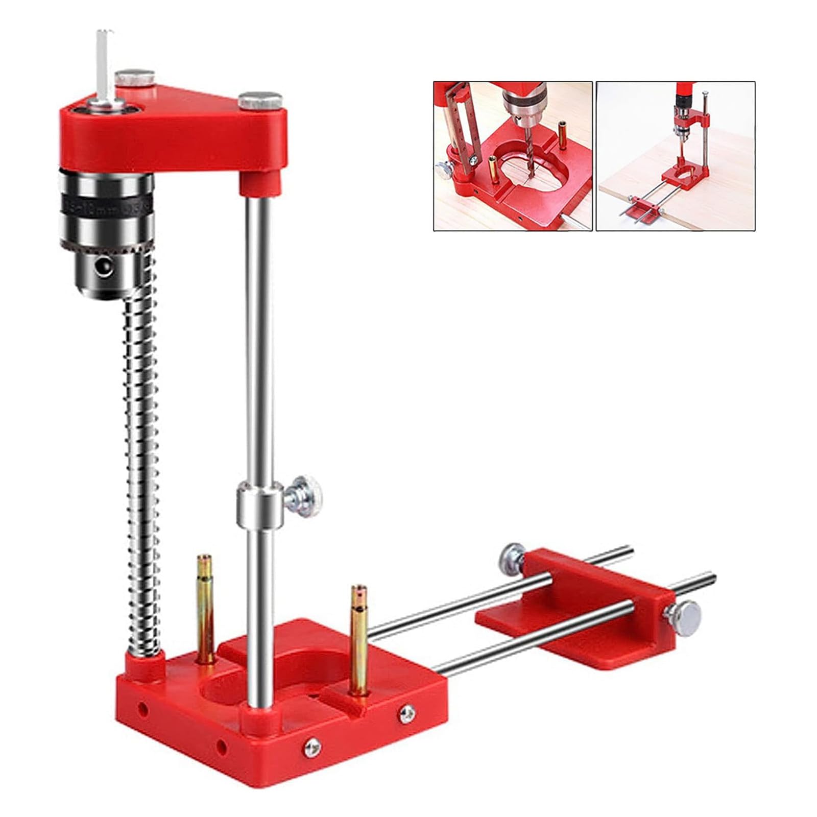 QYVFLIZ Woodworking Drill Locator Tool, Drilling Positioner,Adjustable Punch Locator for DIY Furniture Position Hand Tools