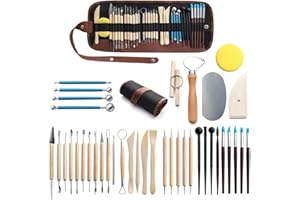 WALTERT W Clay Tools 40PCS Pottery Tools Clay Sculpting Tools Polymer Clay Tools Kit Ceramic Tools for DIY Handcraft Modeling Clay Carving Tools Set