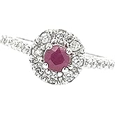 Natural Ruby 925 Solid Sterling Silver Engagement Ring Size 6, 7, 8, 9