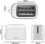 Daewoo Essentials 2 Slice Toaster White 700W Adjustable Browning Crumb Tray view 4