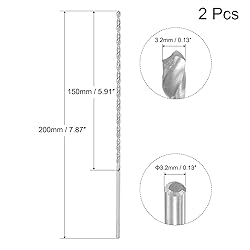 uxcell HSS(High Speed Steel) Extra Long Twist Drill