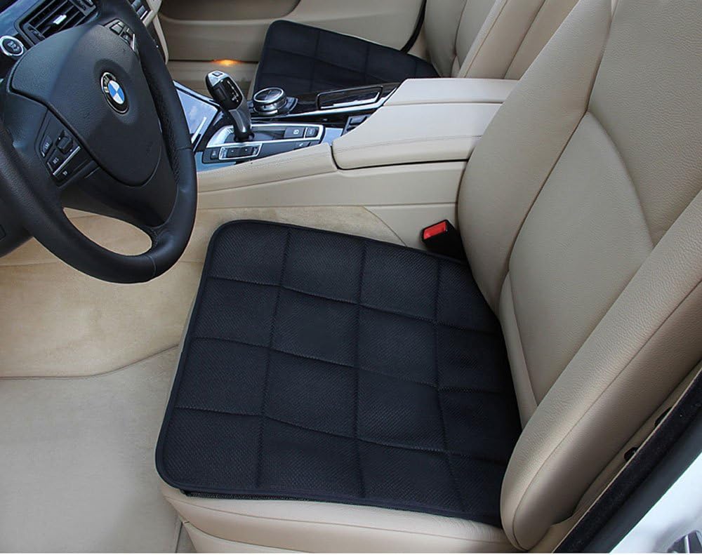 Car Seat Covers Premium Car Seat Cushion Bamboo Charcoal Breathable Seat Cushion Cover Pad Mat For Auto Car Office Chair (Black)