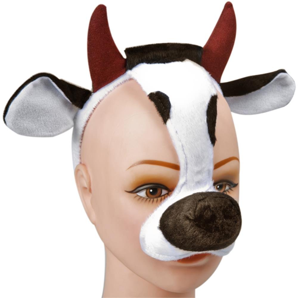 Child's and Adult's Cow Face Costume Heapiece Clothing