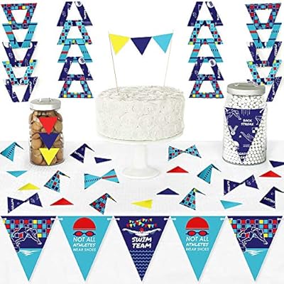 Big Dot Of Happiness Making Waves Swim Team Diy Pennant Banner
