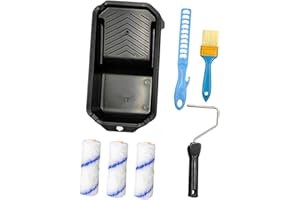 IEUDNS Paint Roller Set Includes Frame and Tray Wall Painting Tool Household Roller Cover with Stirring Rod for Garage Decora
