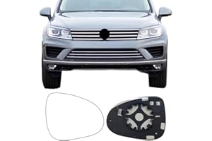 Passenger Side Mirror Replacement Glass for Volkswagen VW Touareg 2011-2017,Backing Plate Power Heated Right Side View Mirror