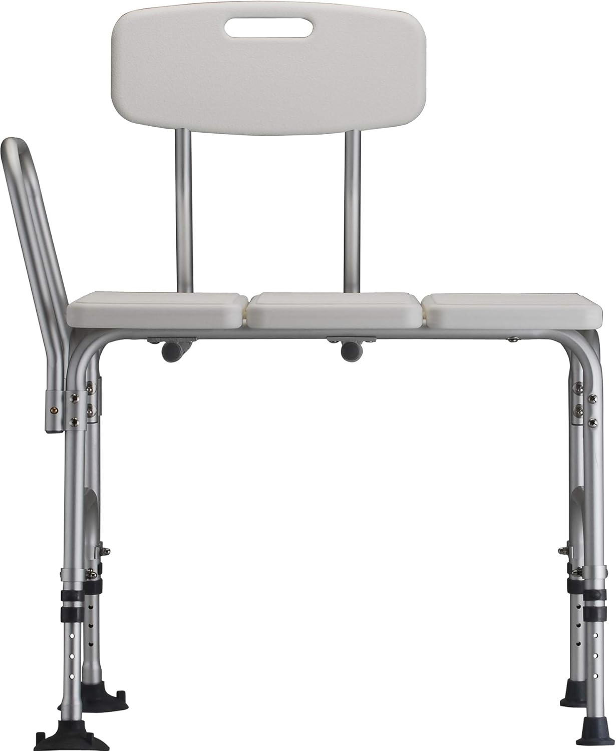 NOVA Medical Products Heavy Duty Tub Transfer Bench for Bath or Shower with 500 lb. Weight Capacity, Backrest is Removable and Reversible, White: Health & Personal Care