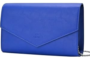 GM LIKKIE Clutch Purse for Women, Evening Envelope Clutch Bag, Crossbody Foldover PU Leather Shoulder Handbag