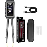 ZOYI ZT-MD1 10kHz LCR Meter Tweezers, Smart SMD Component Tester Auto Recognition, D/Z/Q/R ESR, Data Hold, for Capacitance Resistance Inductance Diode Continuity Electronics Circuit Board