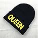 Couple Matching King & Queen Warm Stylish Beanie Hat Valentine's Day Gifts for Him (Golden Letter)