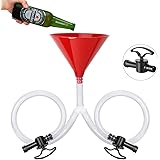 Farielyn-X Beer Bong Funnel with Valve - Newest Valve Design Extra Long 2.5 feet (30 inch) Kink Free Tube & Leakproof Easy Va