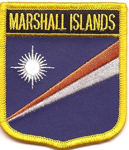 Marshall Islands Flag Patch / International Iron-On Shield (Marshall Islands Crest, 2.75" x 2.35")