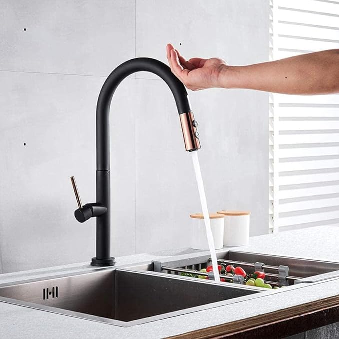 Grifos de bañera Accesorios de baño Negro Blanco A juego Oro rosa Grifo