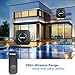 Wireless Doorbell,Waterproof Chime Kit Operating at 1000ft with 1 Push Button Transmitter（Battery included）and 2 plug-in Receivers,55 Chimes,45 Level Volume LED Indicator -Black