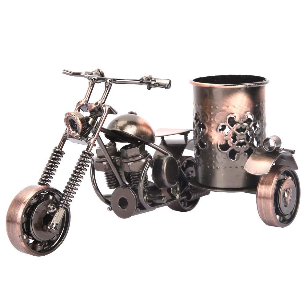 Vintage Motorcycle Model Motorcycle Model Motorcycle Pen Holder Stand Creative Office Desktop Accessories
