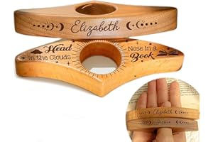 Personalized Book Page Holder, Custom Wooden Thumb Page Holders with Name & Date Bookish Accessories for Readers Men, Librari