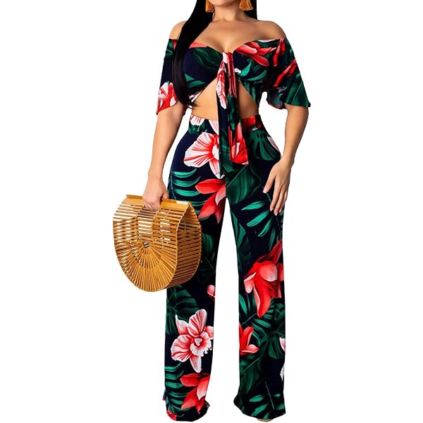 Max2co Conjunto De 2 Piezas Para Mujer, Diseño Floral, Manga