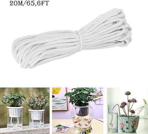 Sunanfbest Selbstbewasserung Docht 20m 65ft Bewasserungsseil Tropfbewasserung Seil Fur Selbst Bewassern Pflanzer Topf Automatische Bewasserung Indoor Topfpflanze Amazon De Garten
