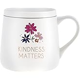 Karma, 18 oz Ceramic Flora Mug - Cute Coffee and Tea Mug - Ceramic Coffee Mugs for Women and Men, Kindness