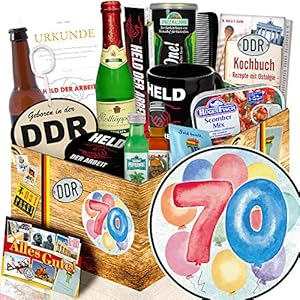 Geschenk zum 70. – 70 – Geburtstag lustige Geschenke Frau – DDR Männer Box DDR