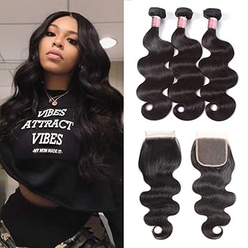 Doheroine 16 18 20 14 Brazilian Body Wave Hair Bundles With
