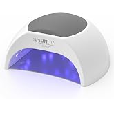 SUNUV UV Light for Gel Nails, UV LED Nail Lamp, 4 Timers SUN2C Grey | Curing Nail Lamp for All Gel Polishes, 33 LEDs, Auto Sensor, Fast Curing, Removable Base, Home &amp; Salon Use