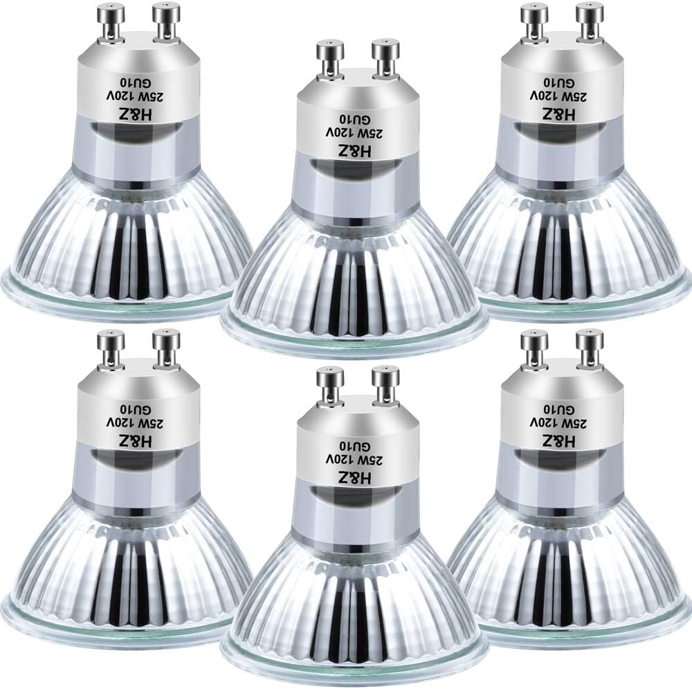 H&Z NP5 Gu10 120V 25w Bulb Candle Warmer, 6pcs Gu10+c 120v 25w Halogen