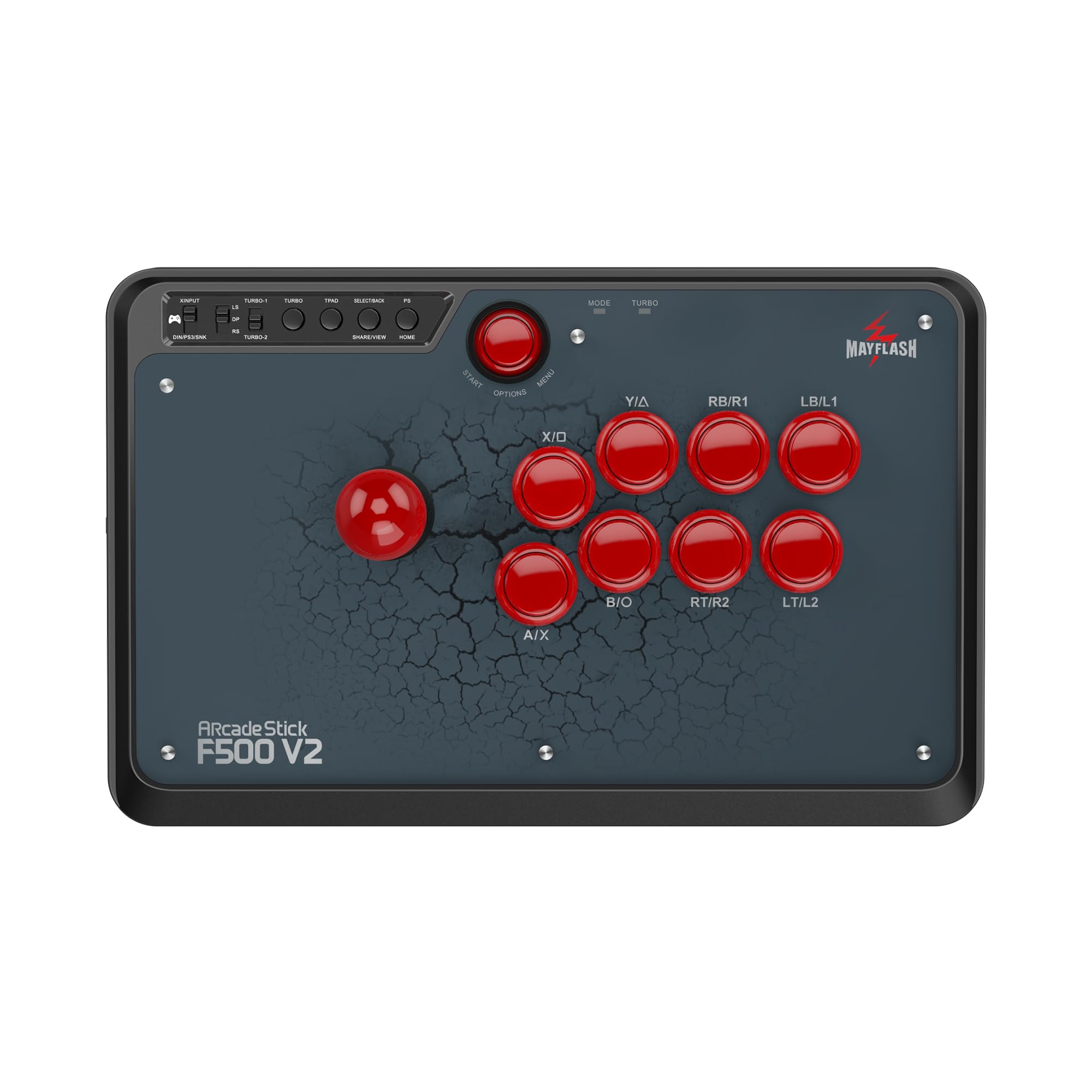 MAYFLASH Universal Arcade Fighting Stick F500 para Switch/Switch 2, Xbox Series X/S, Xbox One, Xbox 360, PS4, PS3, Windows, macOS, Android, Raspberry Pi, Steam Deck, PS Classic, NEOGEO Mini