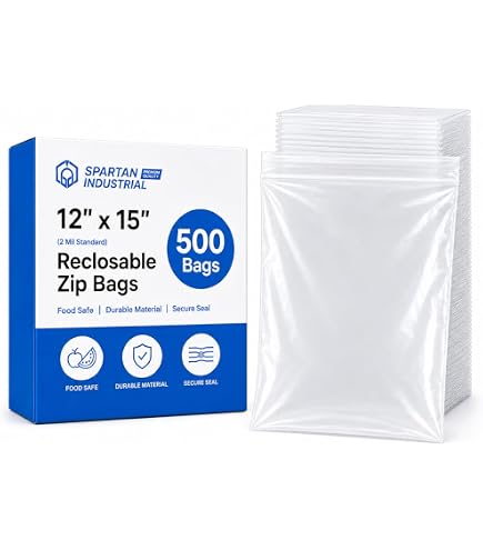 Amazon.com: Spartan Industrial - 10” X 12” (500 Count) 2 Mil Clear