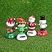 Amosfun 4pcs Solar Dancing Toys Bobble Head Toy Christmas Santa Claus Snowman Deer Man Elf Dancing Figure Toy Car Dashboard Decorations Ornaments Christmas Party Supplies Favors