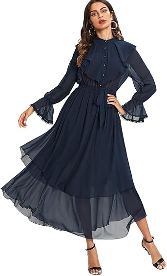flounce maxi dress