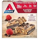 Atkins Meal Bar, Raspberry Chia, 5 Bars