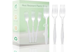 Plastic Forks 100 Pieces,6.7 Inch Reusable Plastic Forks Transparent and Robust Cutlery Sets for Birthday Party Barbecue Part