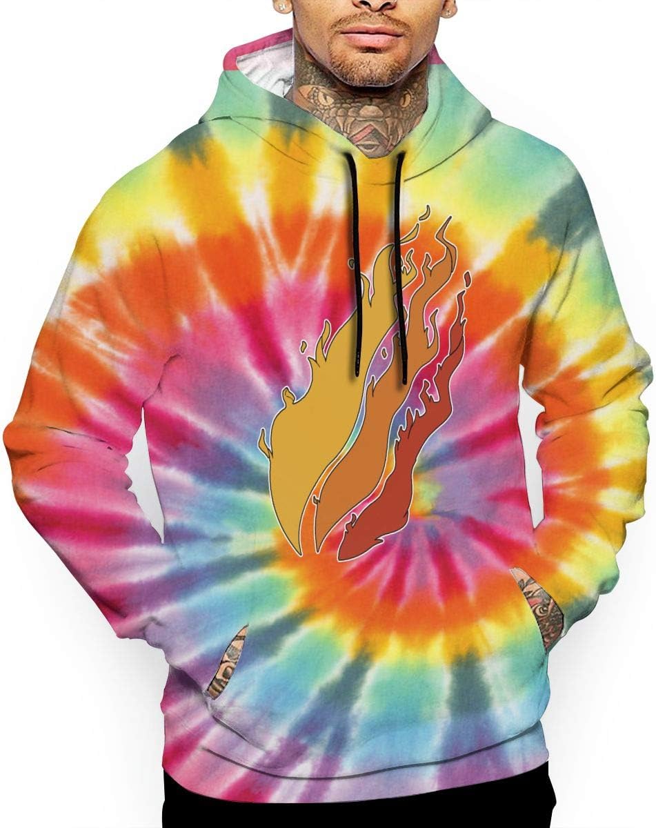 NiceFuse Preston Fire Nation Playz Gamer Flame Hoodies Sweatshirt for Men 3D Printed Pullover Sweatshirts(Color-3, L)