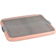 Alpha Dog Series Indoor Dog Potty Training Toilet Tray Pad Holder for Small & Medium Dogs – Easy Clean, Leak-Proof, Portable & Durable (Pink)