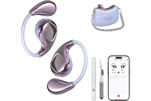 AFFOMO AI Language Translator Earbuds, 139 Languages Handbag Translation Earbuds Real Time for iOS & Android with Cleaning Pen, BT 5.4 Fashionable OWS Translation Headphones for Travel Business, Purple