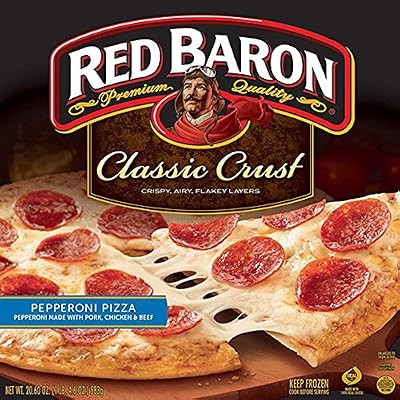 Red Baron Classic Crust Pepperoni Pizza, 12 inch -- 16 per case.