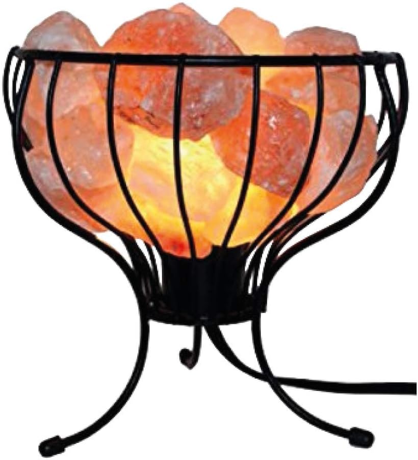 BBQ Glow Pit Lamp | Pink Crystals | Himalayan Healing | Includes Cable + Bulbs | Buy Natural