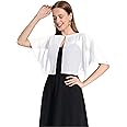 Pukguro Capelets for Women Soft Chiffon Shawls Wraps Shurg for Evening Wedding Capes Bolero Cover Up