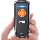 Eyoyo Portable Mini 1D Bluetooth Barcode Scanner Wireless &amp; USB Wired | 1D Fast &amp; Accurate Scanning, Bar Code Reader For Inventory, Compatible with iPhone iPad Android Tablet POS Computer