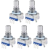 uxcell 360 Degree Rotary Encoder Code Switch Digital Potentiometer EC11 5 Pins 15mm Shaft 5pcs