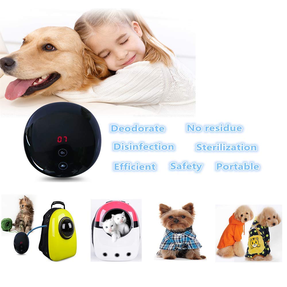 Vacuum Sterilizer, Vaccum Disinfection Machine, Pet Deodorant Disinfection, Portable Mini Preservation Odors Removal Ozone sterilization, Equipped With Vacuum Sealed Bag Recycled, Humanized Design and Convenience Operating (Black)