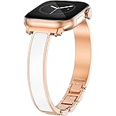 WINGLE Slim Watch Bands for Apple Watch Band Women 38mm 40mm 41mm 42mm 44mm 45mm 46mm Series 11 10 SE 3/2/1 Jewelry Dressy Bracelet Thin Metal Strap Designer Luxury Bangle for iWatch 9/8/7/6/5/4/3/2/1