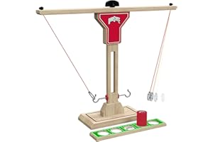 Wild Sports NCAA Wooden Ring Swing Battle - Head-to-Head Ring Toss Hook & Ring Game for College Football Fans