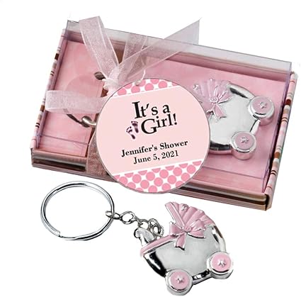 Amazon Com Baby Carriage Design Key Chains Baby Shower Party