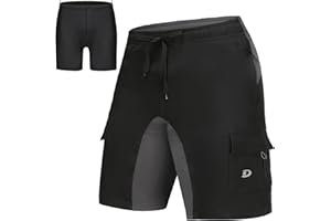 Dizoboee Kids Padded Bike Shorts Youth Boys Cargo Mountain Biking Shorts with Padding Loose Fit