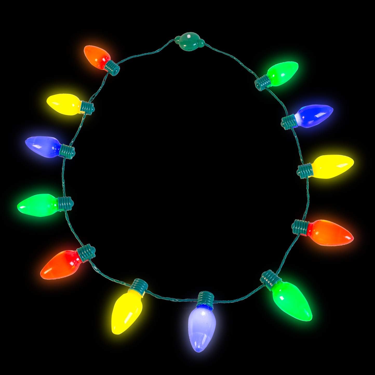 JOYIN 3 Pack Christmas LED Light Up Bulb Necklace Christmas Holiday Accessories Party Favors 12 LED Bulbs - Image 4
