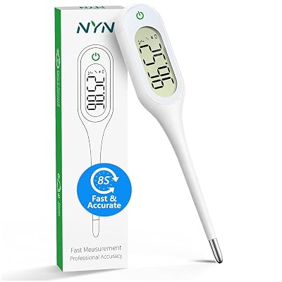 8 Second Thermometer for Adults & Kids, Accurate & Safe Baby Thermometer with Fever Alarm and Memory Recall, Oral, Rectal or Underarm Use