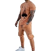 TZIISOA Men's Sportswear Two Piece Set Casual Fitness Jogging Suit