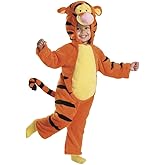Disguise Tigger Deluxe Two-Sided Plush Jumpsuit Costume - Medium (3T-4T)